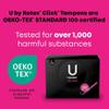 U by Kotex Click Compact Tampons, Super Absorbency, Unscented, 16 Ct (Pack of 4) view 2