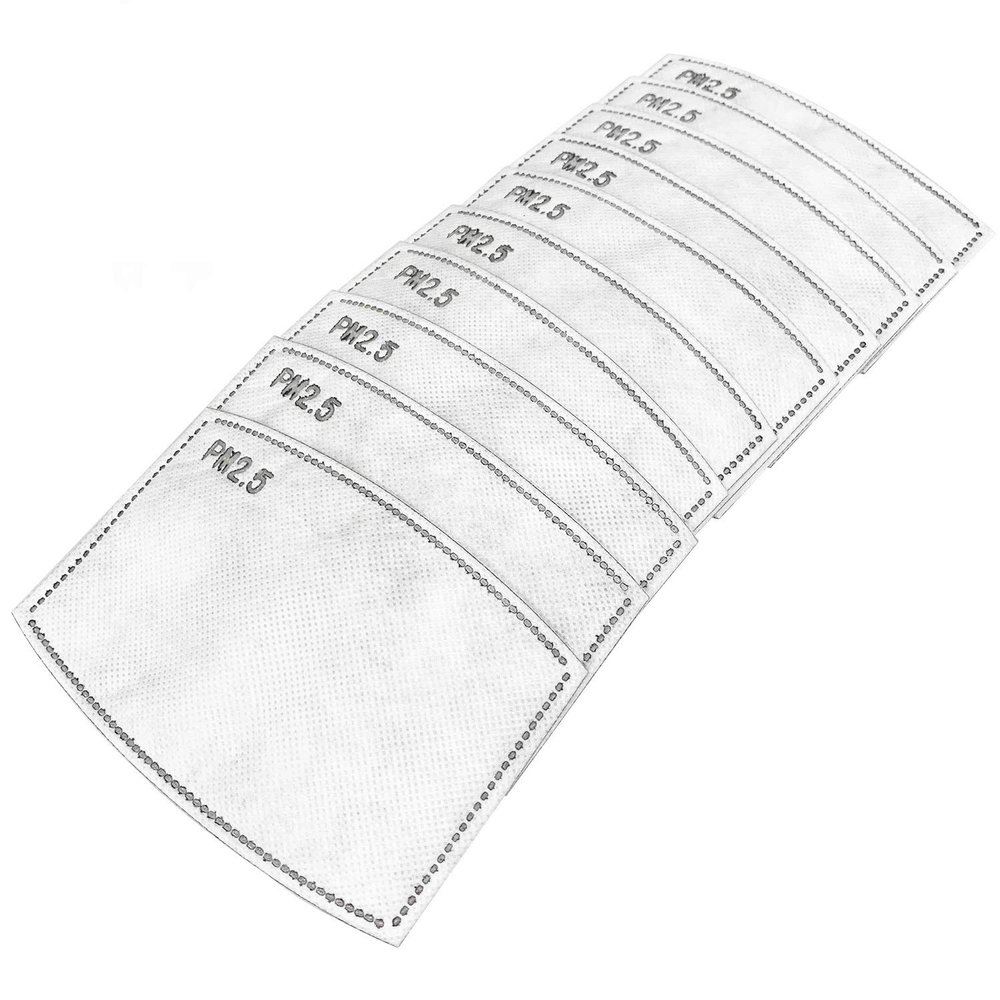 50PCS PM - 2.5 Activated Carbon Filter Insert, 5 Layers Protective Filter Replaceable Anti Haze Filter Paper Meltblown Cloth Filter