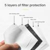 50PCS PM - 2.5 Activated Carbon Filter Insert, 5 Layers Protective Filter Replaceable Anti Haze Filter Paper Meltblown Cloth Filter view 4