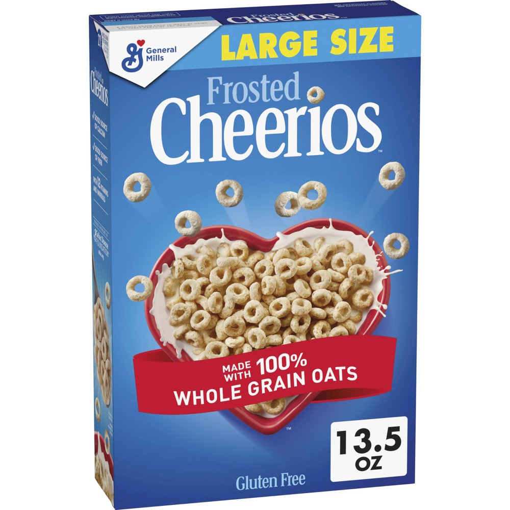 Frosted Cheerios, Heart Healthy Cereal, Large Size, 13.5 oz