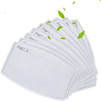50PCS Adult PM2.5 Activated Carbon Filter Breathing Insert Protective Filters