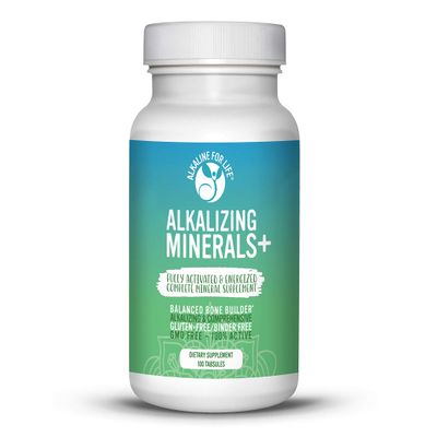 Alkalizing Minerals + 100 Count - Alkaline Trace Minerals Plus Calcium, Magnesium, Potassium Mineral Supplements Alkalizing Supplements and Multimineral with Daily Minerals for pH Balance