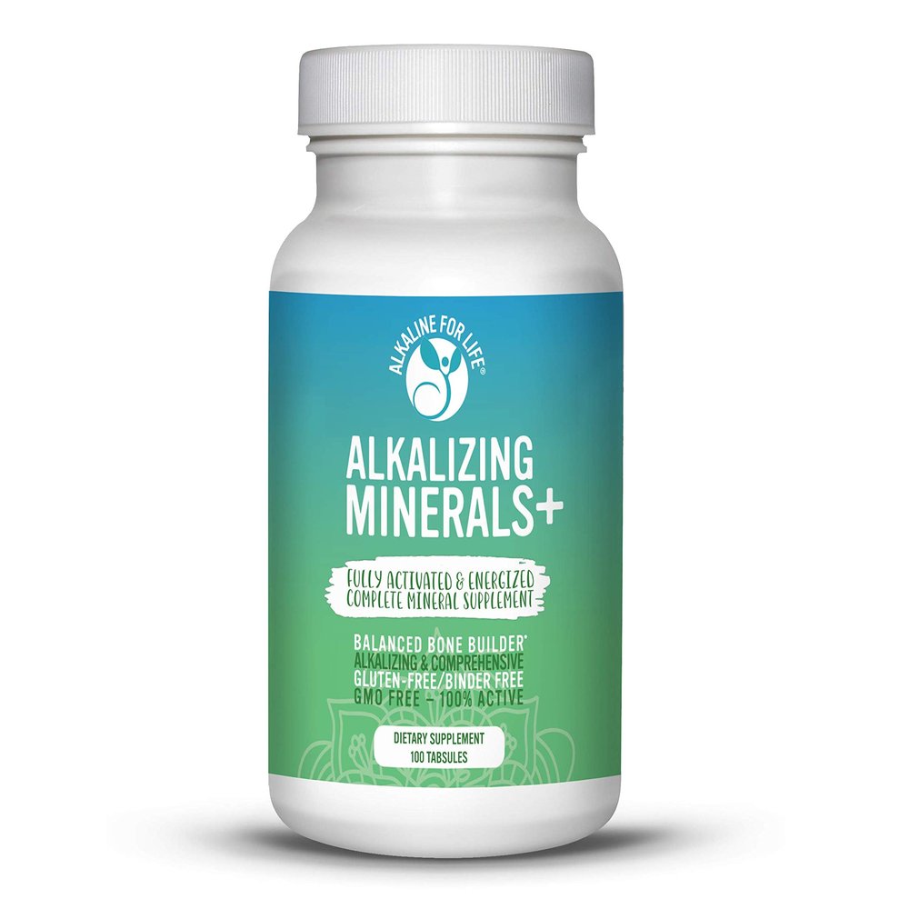 Alkalizing Minerals + 100 Count - Alkaline Trace Minerals Plus Calcium, Magnesium, Potassium Mineral Supplements Alkalizing Supplements and Multimineral with Daily Minerals for pH Balance