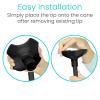 Vive Self Standing Walking Cane Tip 3/4 Inch Heavy Duty Replacement Quad - Rubber Cane Foot Base All Terrain for Walking Sticks, Folding & Medical Canes - Stabilizing Cane Tip for Men, Women (Black) view 4