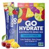 GoHydrate Instant Hydration Powder Packets - Low Sodium Electrolytes Drink Mix - Natural Hydration Support, Sugar Free Electrolyte Flavored Powder Drink with Vitamin D, 10 Packs, Mixed view 1