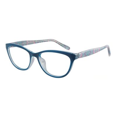 ProEyes Aries,Progressive Multifocal Blue Light Blocking Readers, Anti-Reflective Resin Lens, 0 Power on Top Lens (Blue, 2.25 x)