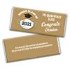 12 Class of 2024 Graduation Party Favors Personalized Chocolate Bars "The Quarantined Class" (12 Pack) - Gold view 1