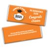 12 Class of 2024 Graduation Party Favors Personalized Chocolate Bars "The Quarantined Class" (12 Pack) - Orange view 1
