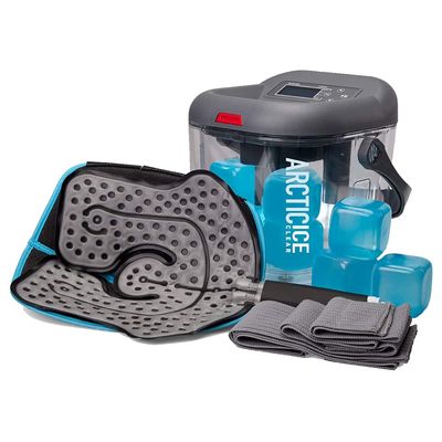 Circulating Cold Water Therapy Kit Gen 2  Ice Machine with Universal Pad 3-Strap Wrap and 4 Cold Cubes (Arctic Ice Clear Kit)