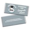 12 Class of 2024 Graduation Party Favors Personalized Chocolate Bars "The Quarantined Class" (12 Pack) - Silver view 1