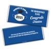 12 Class of 2024 Graduation Party Favors Personalized Chocolate Bars "The Quarantined Class" (12 Pack) - Blue view 1