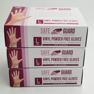 NATIONAL PAPER TRADING Disposable Large Vinyl Gloves 300 Count POWDER FREE [VGLPFX3] (300)