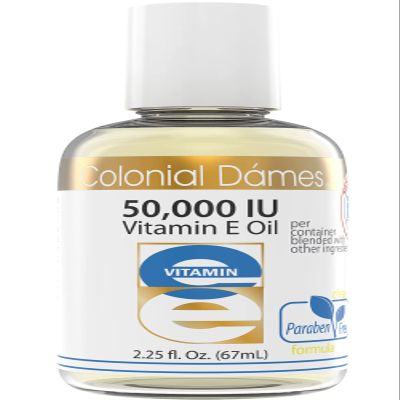 Colonial Dames High Potency 50,000 IU Vitamin E Oil Blend  is an Ideal Antioxidant Skin Therapy Oil for Whole Body.