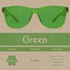 PURPLE CANYON Green Color Therapy Mood & Migraine Glasses Light Therapy Chakra Healing Glasses Chromotherapy Green Colored Lenses view 2