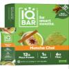 IQBAR Brain and Body Clean Plant Protein Bars - Matcha Chai - 12 Bars - Keto, Vegan, High Fiber, Gluten and Dairy Free, Low Sugar Snack with Nutrients for Focus, Energy, Meal Replacement view 1