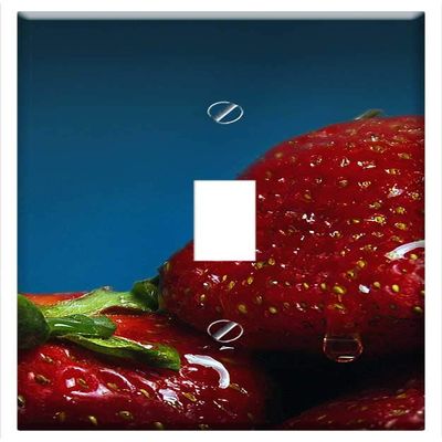 Switch Plate Single Toggle - Strawberry Fruit Food Fresh Healthy Organic Sweet
