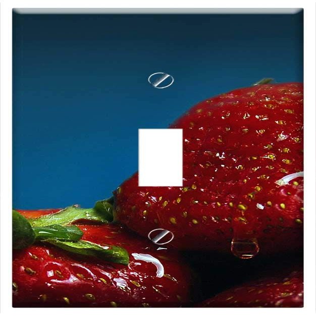 Switch Plate Single Toggle - Strawberry Fruit Food Fresh Healthy Organic Sweet