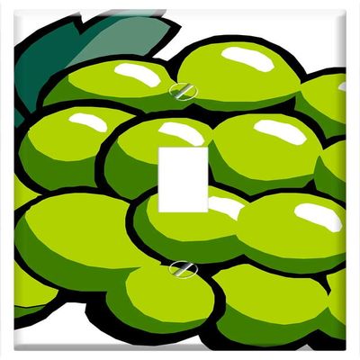 Switch Plate Single Toggle - Grape Fruits Bunch Fresh Green Organic Natural