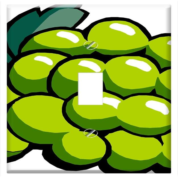 Switch Plate Single Toggle - Grape Fruits Bunch Fresh Green Organic Natural
