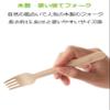 Strix Design SD-040 Wooden Forks, 100 Pieces, Natural Wood, 6.2 inches (15.8 cm), Unbleached, Commercial Use, Disposable, Outdoor, Cafe, Events, White Birch, Stylish view 3