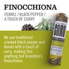 Coro Uncured Finocchiona Artisan Salami Stick 5oz | Fennel, Black Pepper & Curry | Perfect for Charcuterie Boards, Snacking, Holiday Gifts | All Natural, Gluten-Free, No Added Nitrates & Nitrites view 3
