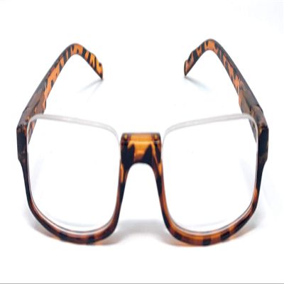 The Modesto Semi-Rimless Half Reader Half Moon Reading Glasses for Men and Women, 3.25 Brown Tortoise