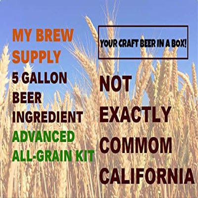 Not Exactly Common California Ale Advanced Home Brew 5 Gallon All Grain Beer Ingredient Recipe Kit by My Brew Supply