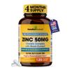 Zinc 50mg Capsules for Men and Women, 120 Count | Highly Absorbable Zinc Supplements for Immune System Support | Zink 50 mg Mono Methionine Chelated Complex |Helps with Skin Health & Overall Immunity view 1