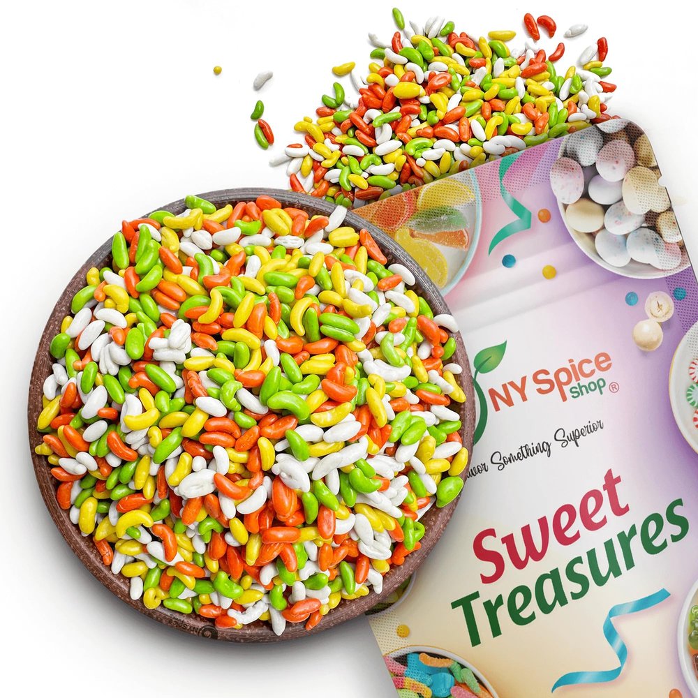 NY Spice Shop Sugar Coated Fennel Candy - 1 Pound Fresh Sugar Coated Fennel Seeds - Sweet Saunf Candy for Mouth Freshening - Fennel Mouth Freshener - Sugar Coated Candy After Meal Digestive Treat