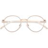 ANDWOOD Blue Light Blocking Glasses Women Men Computer Small Face Clear Bluelight Blocker Metal Frame Round Rose Gold view 1