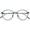 ANDWOOD Blue Light Blocking Glasses Women Men Computer Small Face Clear Bluelight Blocker Metal Frame Round Black view 1