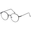 ANDWOOD Blue Light Blocking Glasses Women Men Computer Small Face Clear Bluelight Blocker Metal Frame Round Black view 2