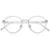 ANDWOOD Blue Light Blocking Glasses Women Men Computer Small Face Clear Bluelight Blocker Metal Frame Round Silver view 1