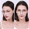ANDWOOD Blue Light Blocking Glasses Women Men Computer Small Face Clear Bluelight Blocker Metal Frame Round Silver view 2