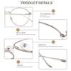 ANDWOOD Blue Light Blocking Glasses Women Men Computer Small Face Clear Bluelight Blocker Metal Frame Round Silver view 3