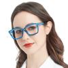 MARE AZZURO Oversized Reading Glasses 2.0 Women Stylish Readers 0 0.50 0.75 1.00 1.25 1.50 1.75 2.00 2.25 2.50 2.75 3.00 3.50 4.00 5.00 6.00 (Blue, 2.0x) view 1