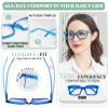 MARE AZZURO Oversized Reading Glasses 2.0 Women Stylish Readers 0 0.50 0.75 1.00 1.25 1.50 1.75 2.00 2.25 2.50 2.75 3.00 3.50 4.00 5.00 6.00 (Blue, 2.0x) view 4