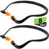 8 Pair Banded Ear Plugs Silicone Hearing Bands Lightweight Shooting Range Earplugs for Hearing Protection, Construction Work, Sleeping, Concerts, Motor Sports Racing (Black) view 1