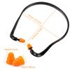 8 Pair Banded Ear Plugs Silicone Hearing Bands Lightweight Shooting Range Earplugs for Hearing Protection, Construction Work, Sleeping, Concerts, Motor Sports Racing (Black) view 2
