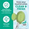 Steripod Clip-On Toothbrush Protector, Keeps Toothbrush Fresh and Clean, Fits Most Manual and Electric Toothbrushes, Blue, Green, Clear, 4 Count view 3