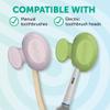 Steripod Clip-On Toothbrush Protector, Keeps Toothbrush Fresh and Clean, Fits Most Manual and Electric Toothbrushes, Blue, Green, Clear, 4 Count view 4