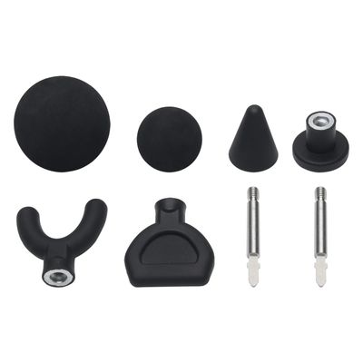 BAOYOU Jigsaw Massage Tip Adaptor and Bits, 6Pcs Percussion Massager Tip Attachment Adaptor - with 2Pcs Extended Rod - for Jigsaw Massager(6Pcs/Set)