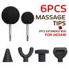 BAOYOU Jigsaw Massage Tip Adaptor and Bits, 6Pcs Percussion Massager Tip Attachment Adaptor - with 2Pcs Extended Rod - for Jigsaw Massager(6Pcs/Set) view 2