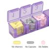 e-Pill 5 Times a Day x 7 Day Large Weekly Pill Organizer, Vitamin and Medicine Pill Box - with Discreet Case and Pill Reminder view 2
