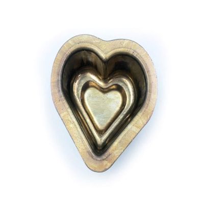 Matsunaga Seisakusho Silicone Included, Gold Single Item, Double Heart, 5 Pieces