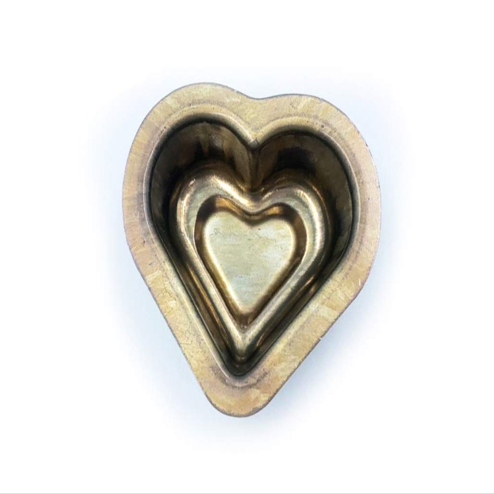 Matsunaga Seisakusho Silicone Included, Gold Single Item, Double Heart, 5 Pieces