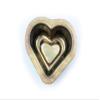 Matsunaga Seisakusho Silicone Included, Gold Single Item, Double Heart, 5 Pieces view 1
