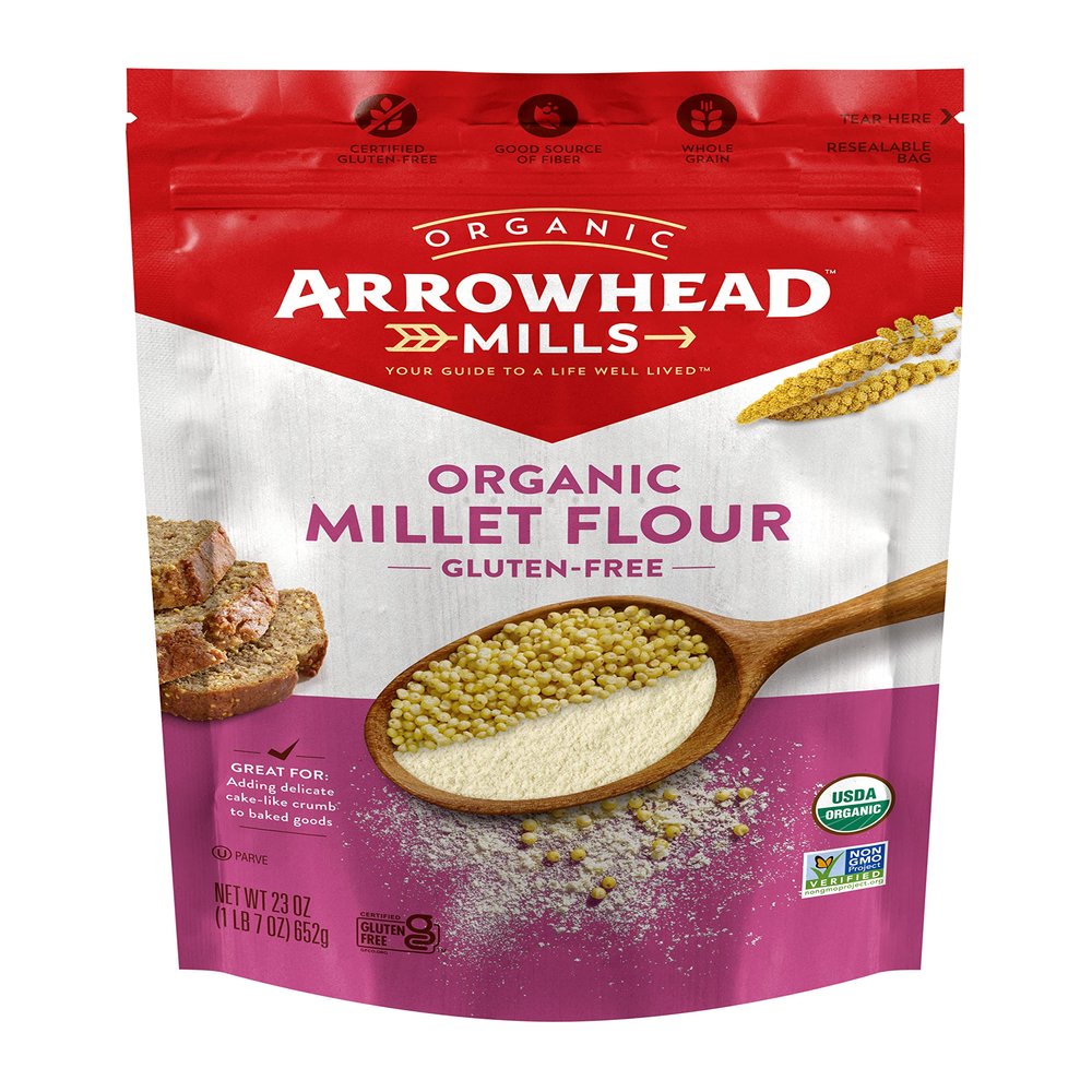 Arrowhead Mills Organic Millet Flour, Gluten Free, 23 Ounce Bag