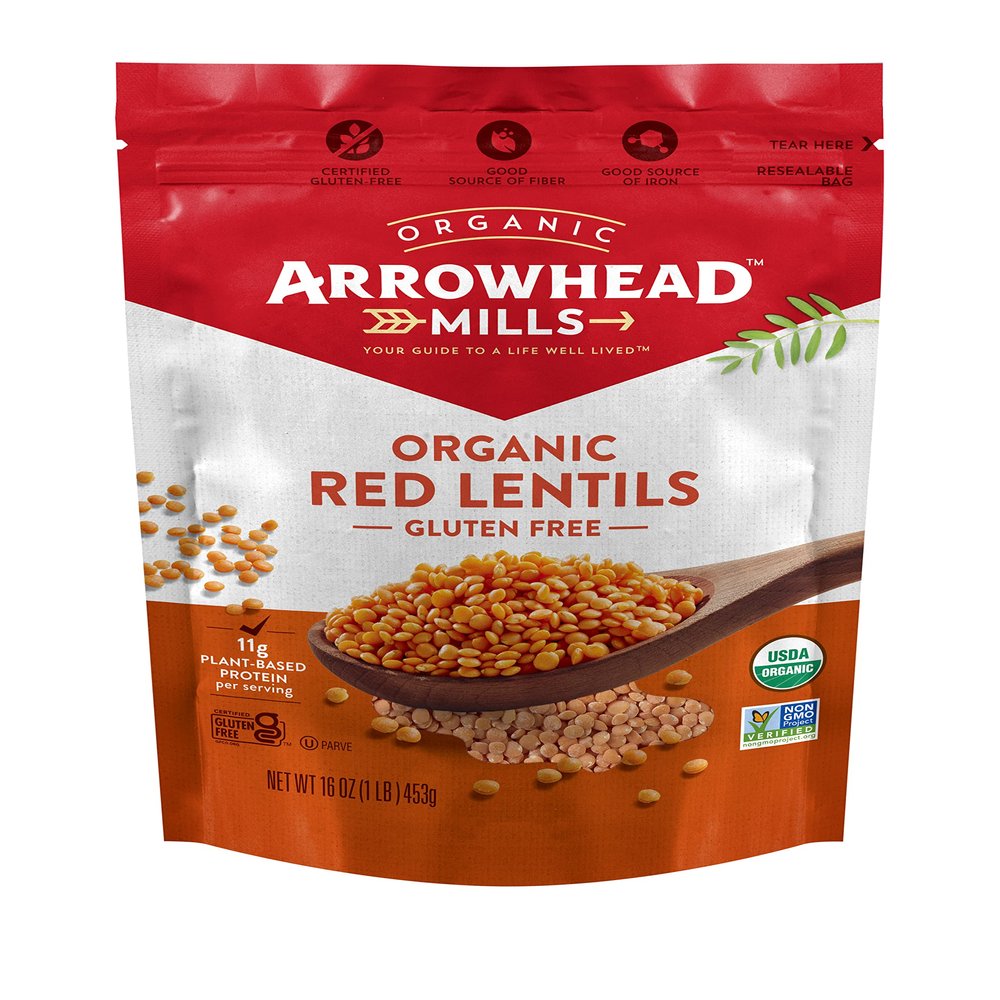 Arrowhead Mills Organic Red Lentils, 16 Ounce Bag