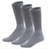 3 Pairs of Cotton Diabetic Neuropathy Crew Socks (10-13, Fits Mens shoe size 9-12, Gray) view 1